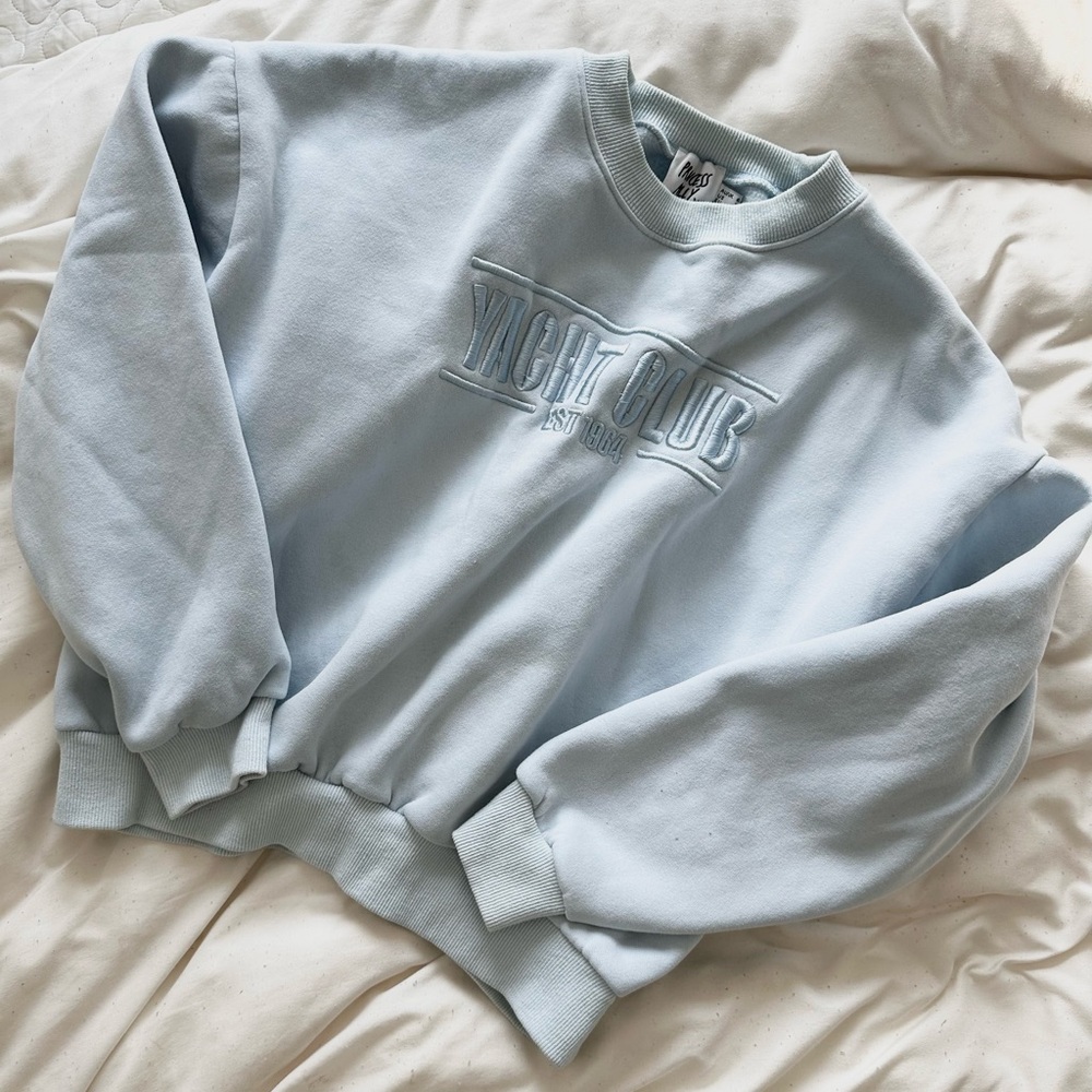 Princess Polly Sky Blue Sweatshirt